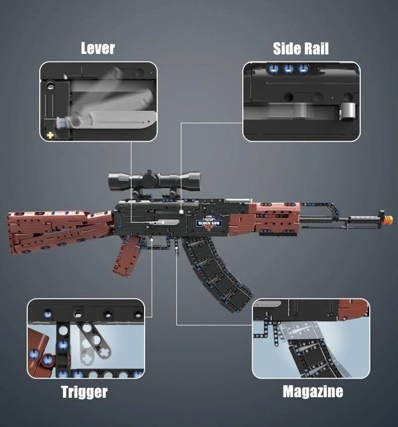 Build Your Own Legendary AK-47 Brick Gun – Ultimate Block Set!